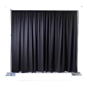 Black Backdrop with Pipe & Drape (8x4M)