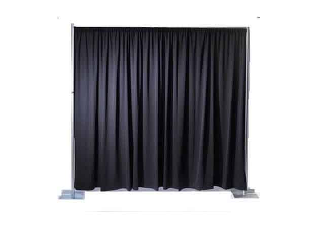 Black Backdrop with Pipe & Drape (8x4M)