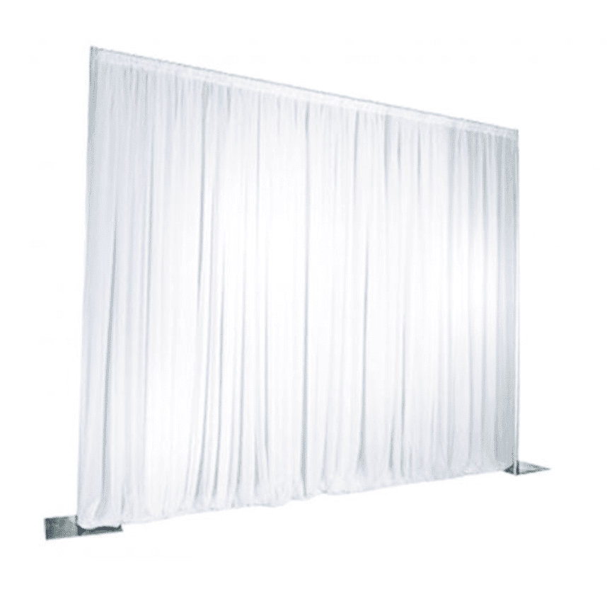 White Backdrop with pipe and drape