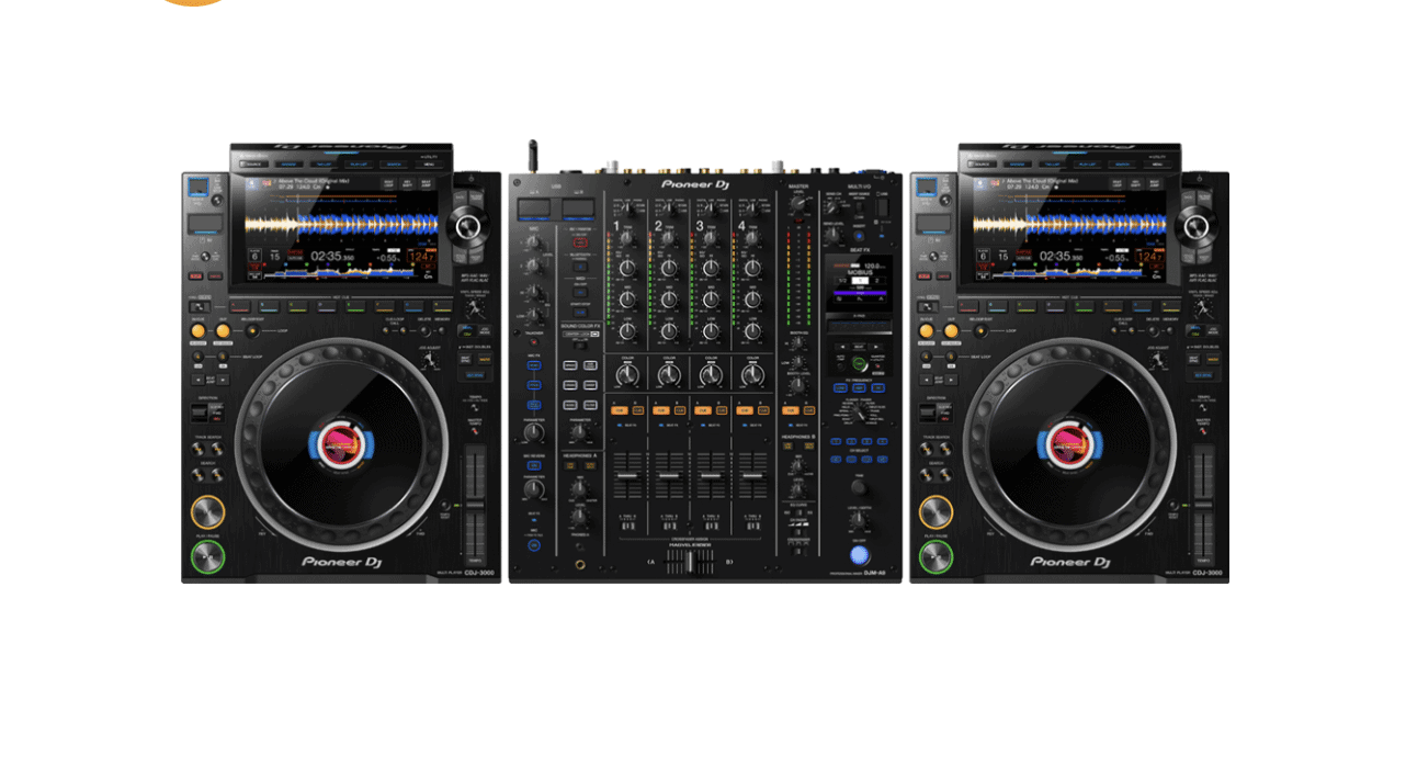 2 x CDJ 3000 & Pioneer A9 Mixer set